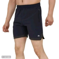  Men's Regular Fit Sports Shorts  - XXL, Black