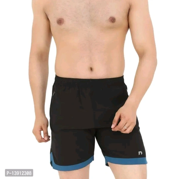  Men's Regular Fit Sports Shorts  - XXL, Black