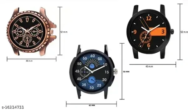Stylish Men Glamour Brown Leather Analog Latest Watches gifted Man combo set - Free Size
