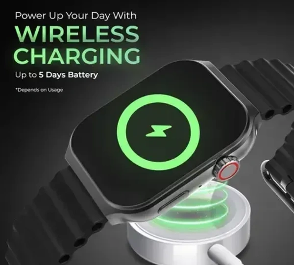 T800 Ultra Biggest Display Smart Watch with Bluetooth Calling Smart Watch Wireless Magnetic Charger Fitness Hd Display Smartwatch - FREE