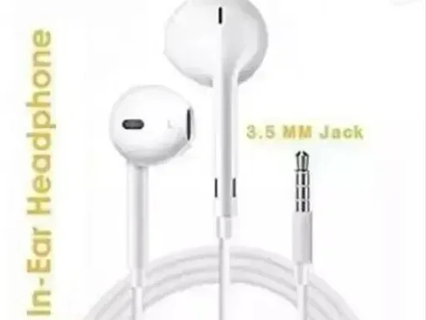 Wired Earphone Best Quality Sound Earphones Headphones All Android Supported (pack of 3) - FREE, WHITE