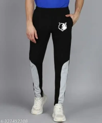 cottan &4 way lower for men and lower for men sports and track pants for men 'S - m, blue, black, L, Black