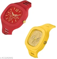 Stylish Premium Quality Men Watch Square Dial Wrist Sports Watch with Pack of 2 - FREE
