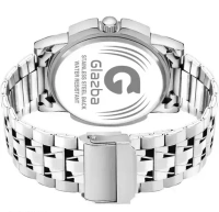 Day & Date Function Watch With Silver Coated White Dial, Stainless Steel Chain Strap Analog Watch - For Men - White, FREE