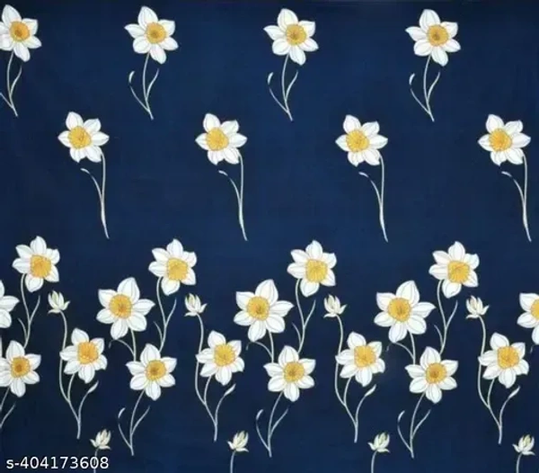 Glace-Cotton Bedsheet For Double Bed With 2 Pillow Covers - Blue, FREE