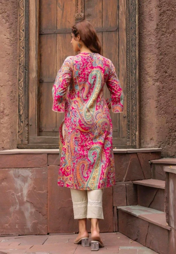 Tabeedah Women Self Design Pakistani Kurta  - XXL