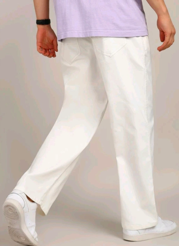 MONTREZ Straight Fit Men White Jeans  - White, 28