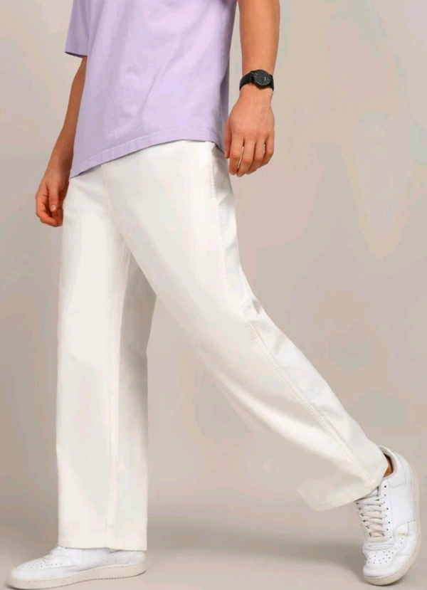 MONTREZ Straight Fit Men White Jeans  - White, 28
