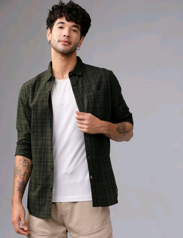  HIGHLANDER Men Checkered Casual Multicolor Shirt - S