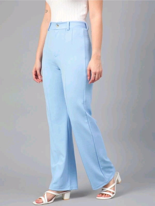  KOTTY Regular Fit Women Light Blue Trousers  - Aquamarine Blue, 30