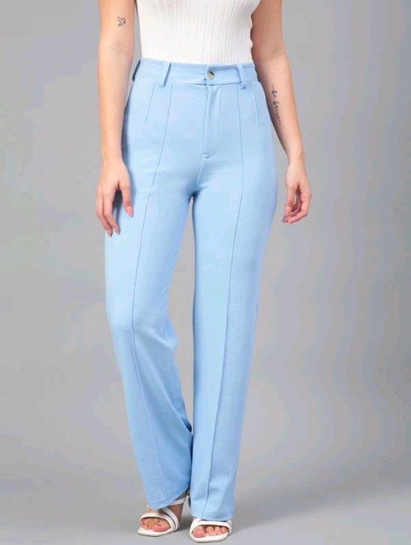  KOTTY Regular Fit Women Light Blue Trousers  - Aquamarine Blue, 32
