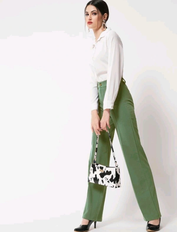 KOTTY Regular Fit Women Green Trousers  - 28