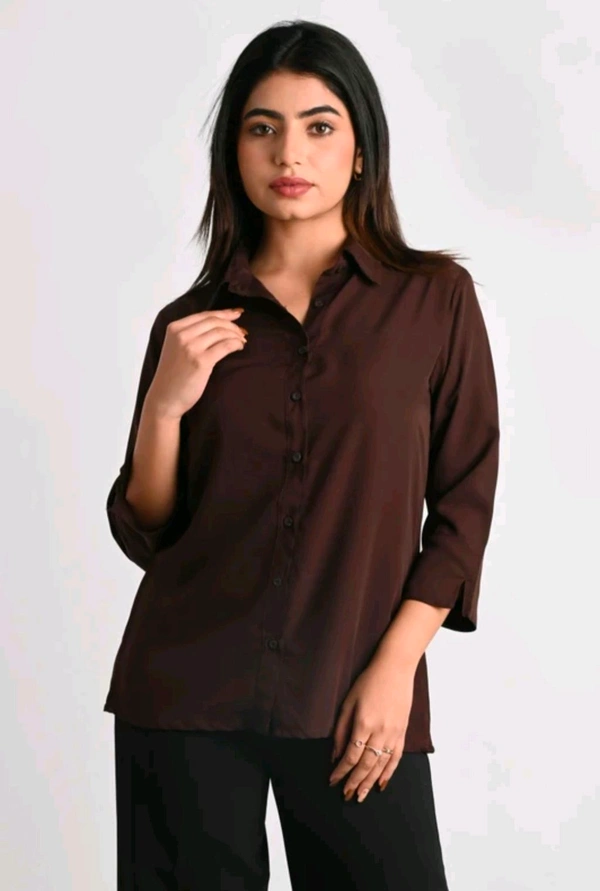  MAGHMA Women Solid Casual Brown Shirt - Carnaby Tan, XL