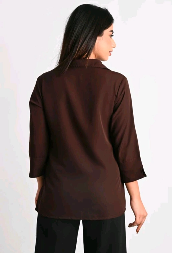  MAGHMA Women Solid Casual Brown Shirt - Carnaby Tan, XL