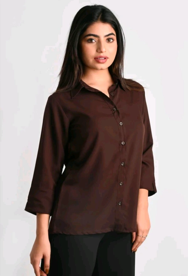  MAGHMA Women Solid Casual Brown Shirt - Carnaby Tan, XL