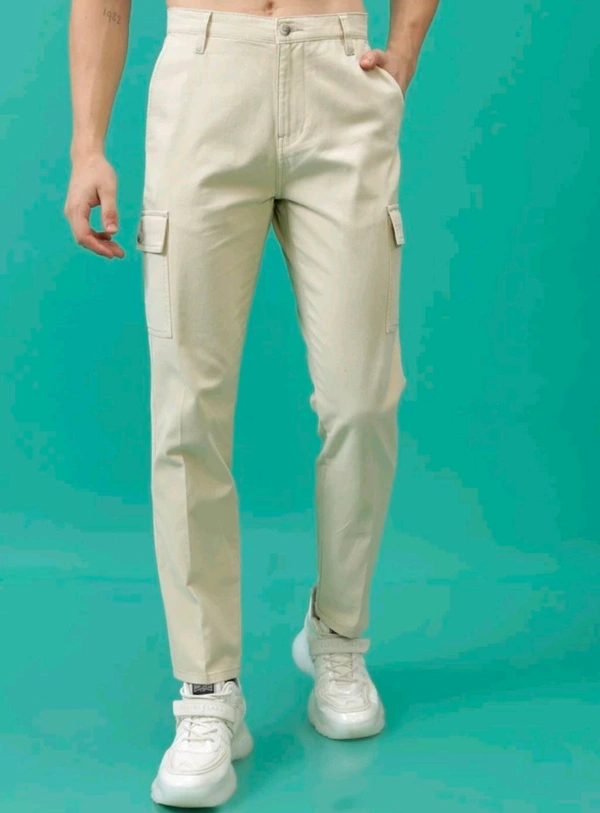  HIGHLANDER Regular Fit Men Beige Trousers - 34