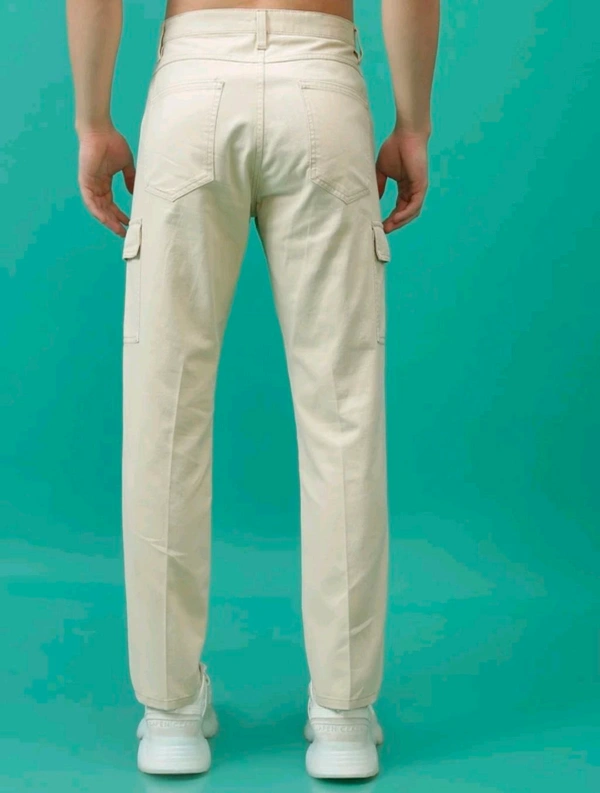  HIGHLANDER Regular Fit Men Beige Trousers - 34