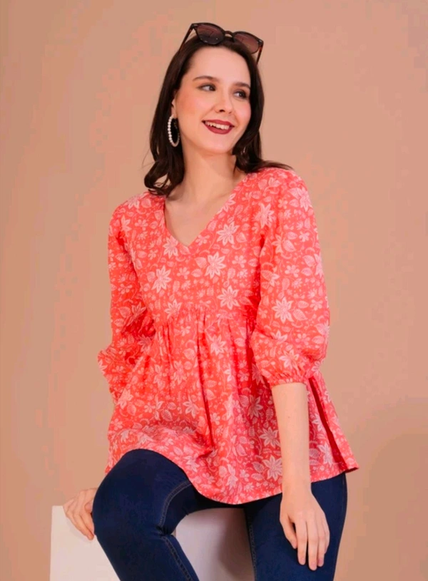 Shions Casual Printed Women Multicolor Top  - L
