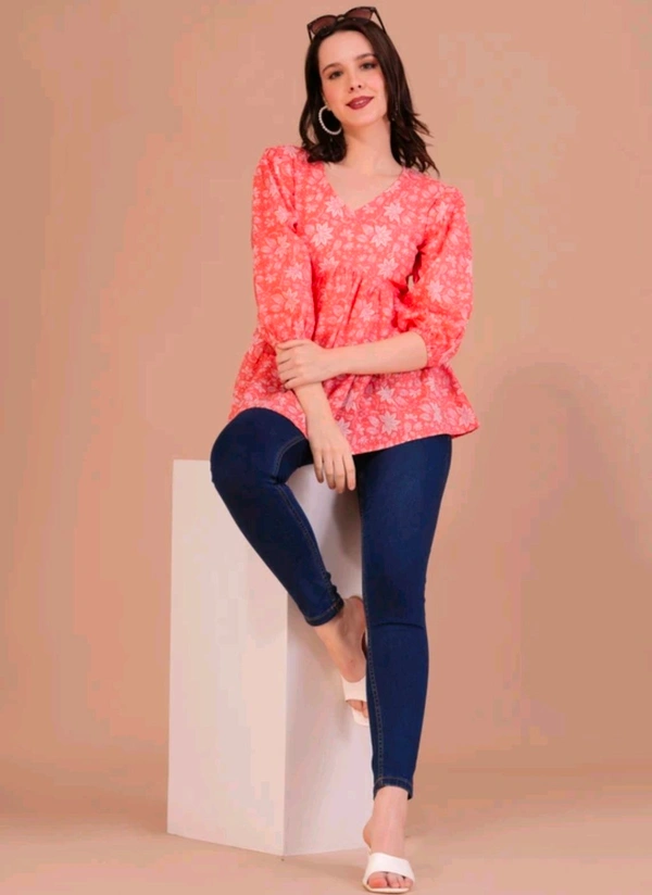 Shions Casual Printed Women Multicolor Top  - L