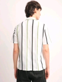 Voroxy Men Striped Casual Multicolor Shirt - M