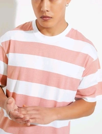 MAX Printed Men Round Neck Pink T-Shirt - M