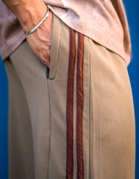  Jump Cuts Colorblock Men Brown Track Pants - Tan, M
