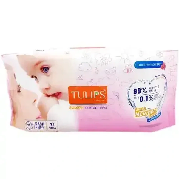 Tulips Baby Wet Wipes -72N