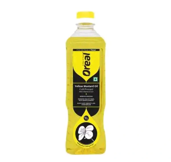 Oreal Yellow Mustard Oil Cold Pressed-1ltr