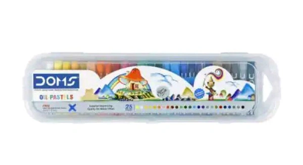 Doms Oil Pastels 25 Shades Plastic Pack