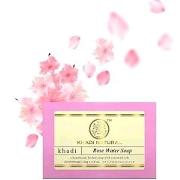 Khadi Herbal Rose Water soap-125g