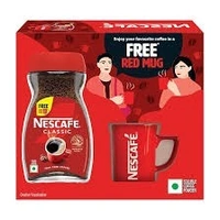 Nescafe Classic Instant Coffee -180g + Free Red Coffee Mug