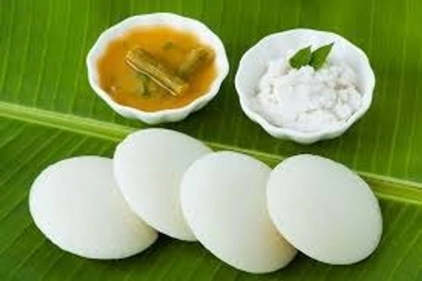 Idli Sambhar (4 pc idli) + coconut chutney