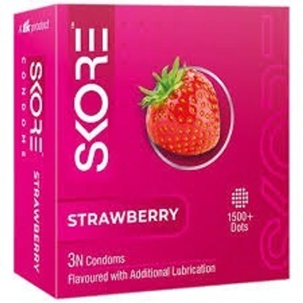 Skore Strawberry  Condoms -3N