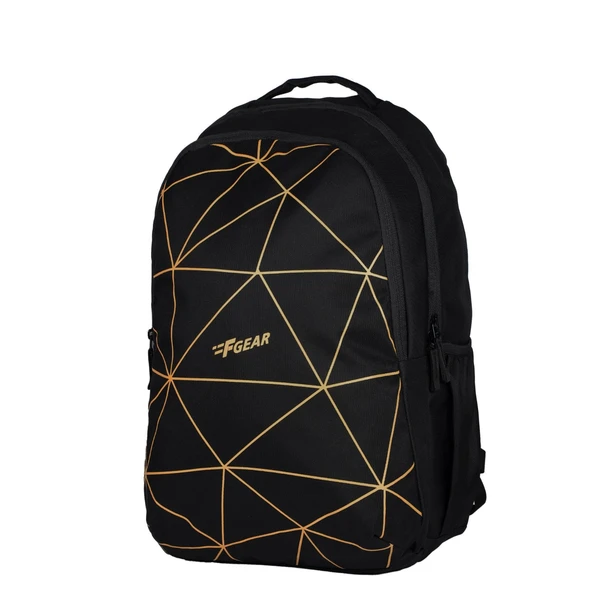 FGEAR Chamber Black 23L Laptop Backpack with Raincover-Colour: BLACK - F Gear Chamber 23L Laptop Bag