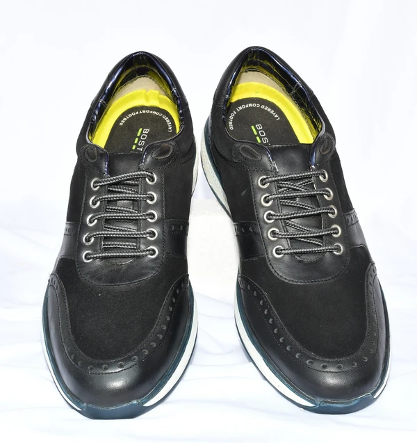 EXPORT LEATHER SHOES Corporate Casuals For Men  (Black) - 8 (25.8-26.5) Lenth In CM