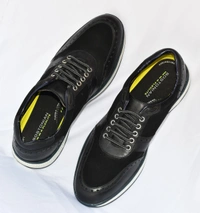 EXPORT LEATHER SHOES Corporate Casuals For Men  (Black) - 9 (26.6-27.3) Lenth In CM