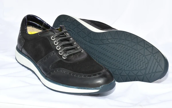 EXPORT LEATHER SHOES Corporate Casuals For Men  (Black) - 8 (25.8-26.5) Lenth In CM