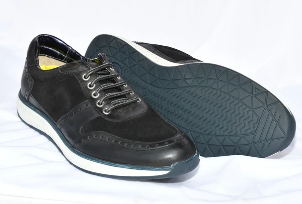 EXPORT LEATHER SHOES Corporate Casuals For Men  (Black) - 12 (29.0-29.7) Lenth In CM