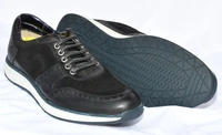 EXPORT LEATHER SHOES Corporate Casuals For Men  (Black) - 9 (26.6-27.3) Lenth In CM