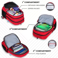 FGEAR Diamond Black Red 26L Backpack- Colour: RED & BLACK - F Gear Diamond 26L BackPack