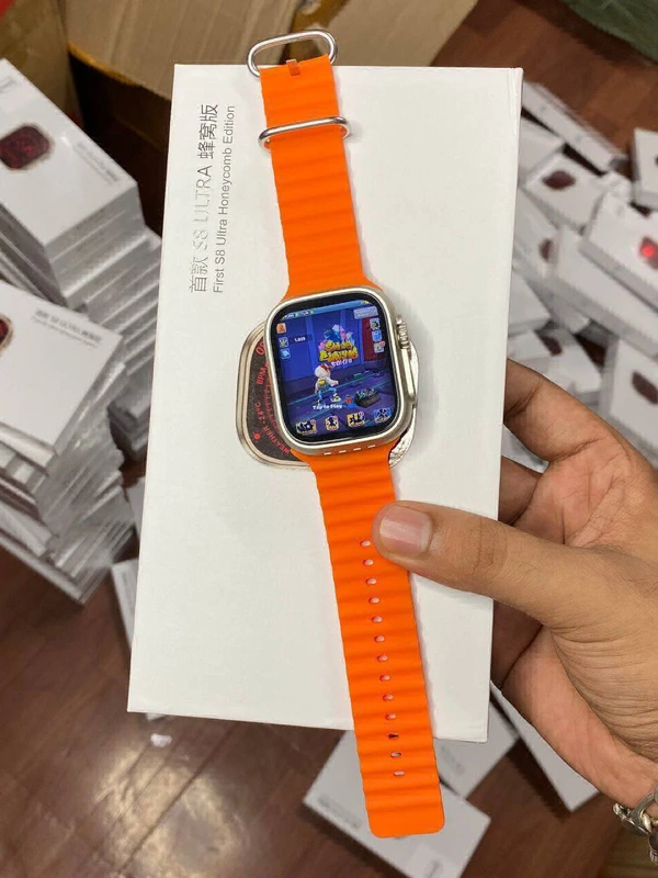 Apple Watch S8 Ultra Android Watch With Playstore and Sim 4g - Black