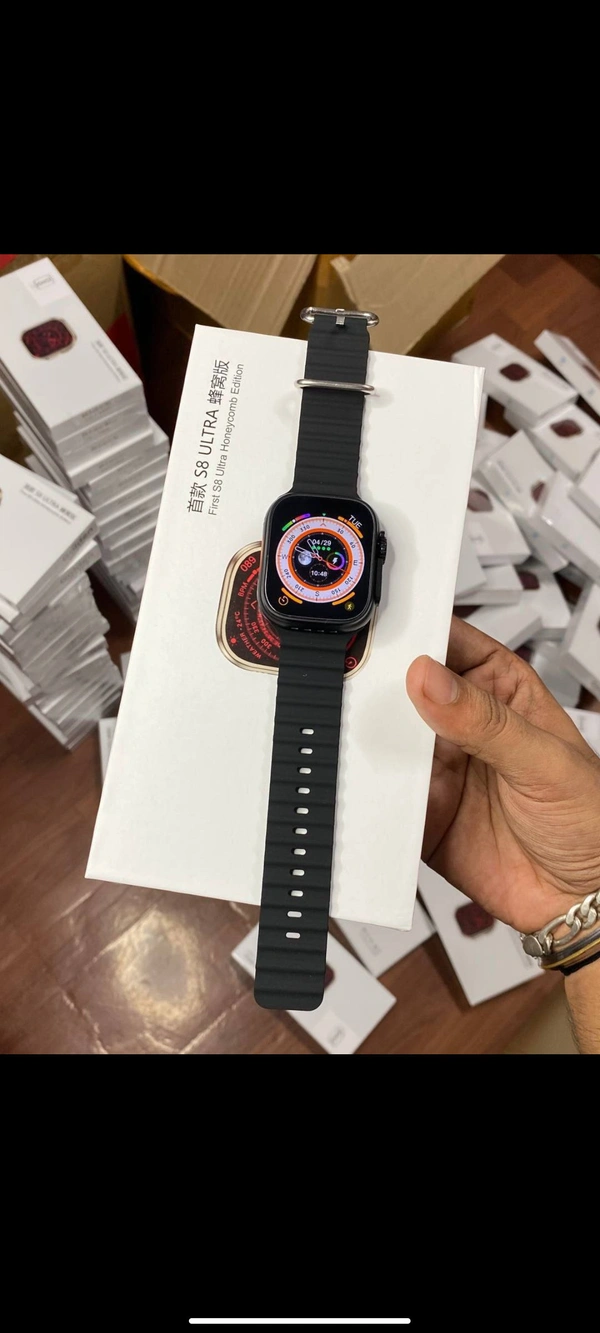 Apple Watch S8 Ultra Android Watch With Playstore and Sim 4g - Black