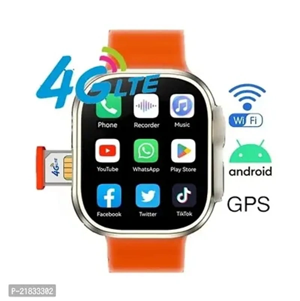 Apple Watch S8 Ultra Android Watch With Playstore and Sim 4g - Black