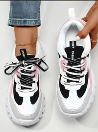 NIRVANA Women's/Girls Multicolour Synthetic Leather Sneakers Shoes - 7