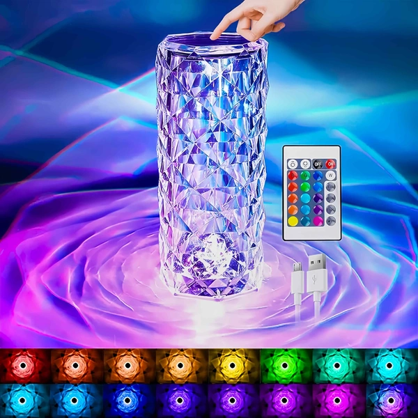 Beautiful Diamond Crystals Table Lamp