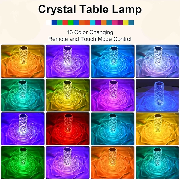 Beautiful Diamond Crystals Table Lamp