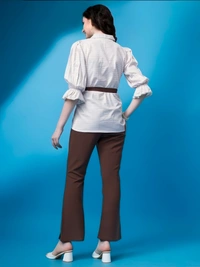 NIRVANA Women's Rayon Shirt Style Top & Bottom Set - XL