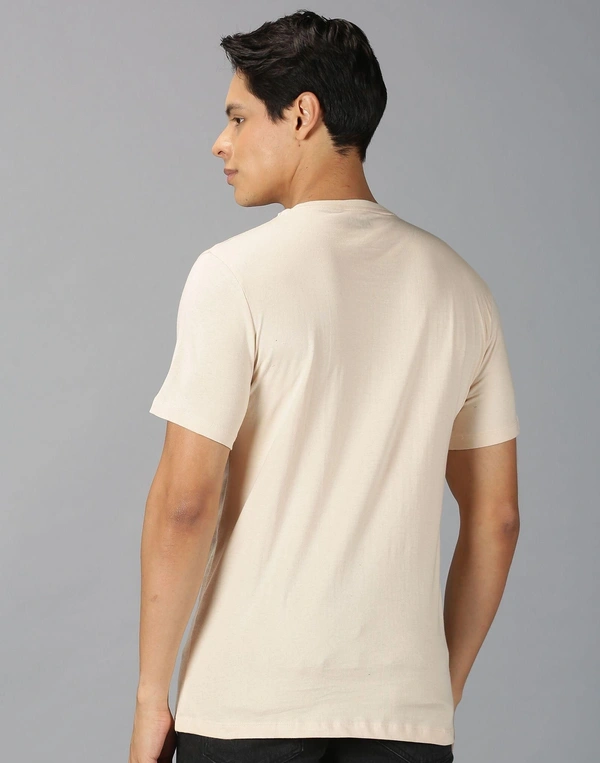 NIRVANA Stylish Men's Half Sleeves Round Neck T-Shirt - S, Marigold