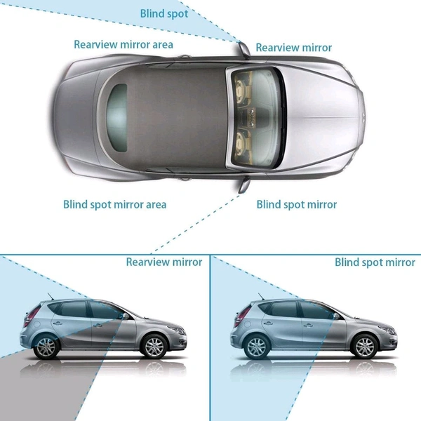 NIRVANA Blind Spot Mirror For Car/Bus/Truck (Pack Of 2)