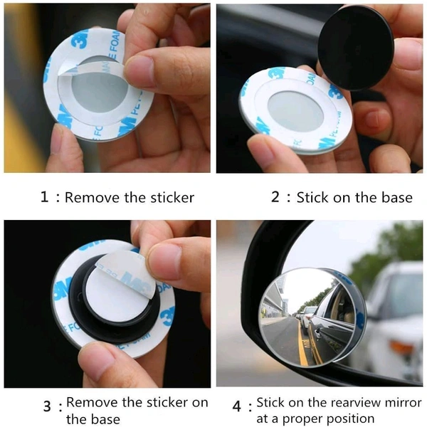 NIRVANA Blind Spot Mirror For Car/Bus/Truck (Pack Of 2)